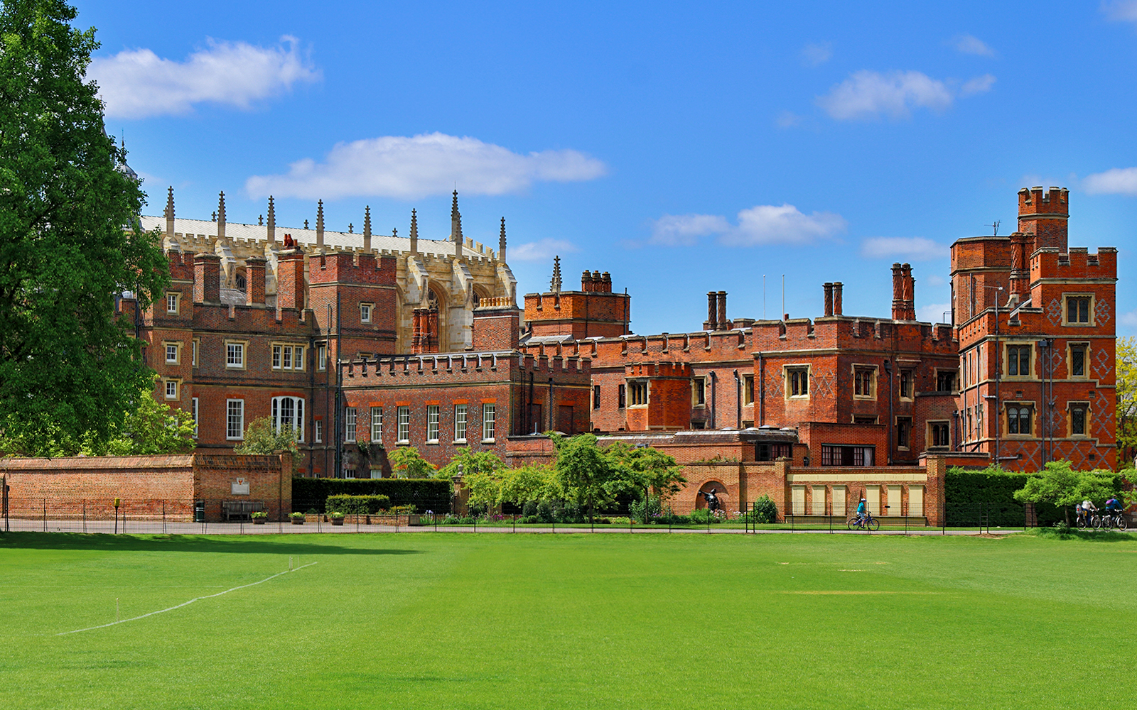 Eton College courtyard in Windsor on a Stonehenge and Windsor day trip from London.
